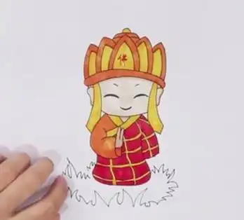 唐僧画像简笔画 唐僧的画法简笔画图片