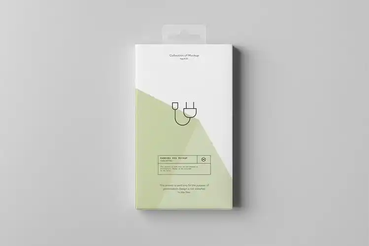 带挂耳设计产品包装盒效果图样机hangingboxmockup267676767