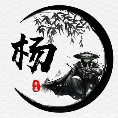 武侠黑白中国风,简约卡通姓氏头像25款,霸气袭来等你带走