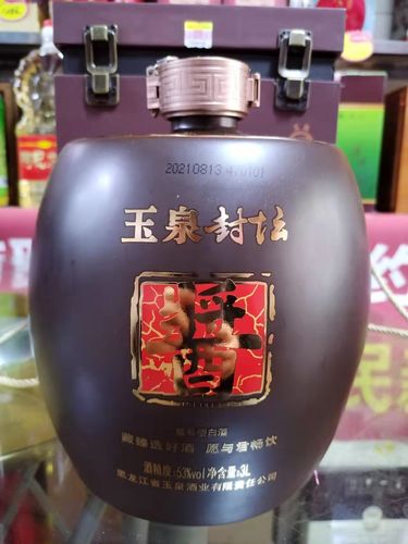 玉泉方瓶 封坛酱酒53度3升 酱香小坛 珍藏酒 黑龙江特产粮食白酒