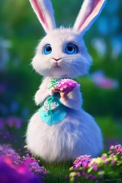 雪中公主.当你看见这组兔公主就证明你马上好运连连#乐享壁纸# - 抖音