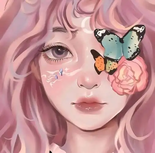 看到心情就变得很好高清可爱的头像女动漫油画质感图片女生头像