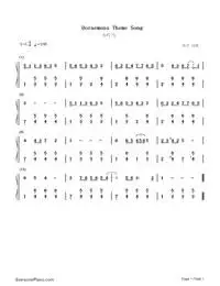 小叮当-哆啦a梦之歌双手简谱预览1-钢琴谱文件(五线谱,双手简谱,数字