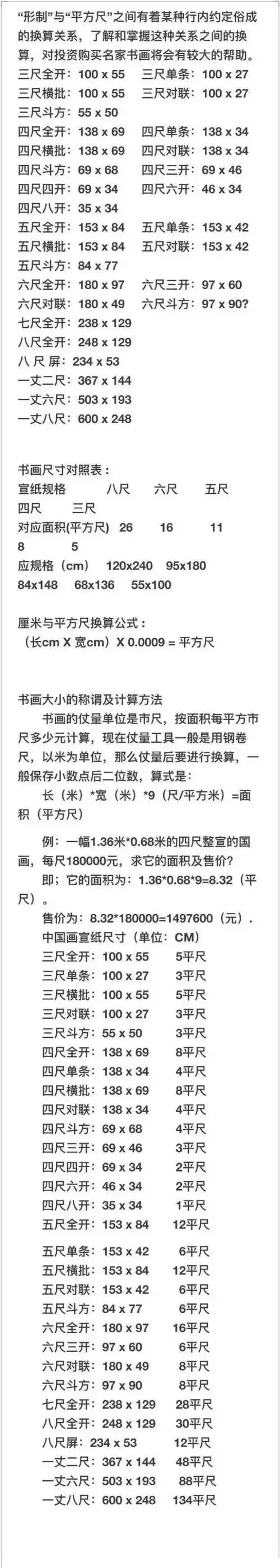 常用书法作品形式和用纸尺寸,一次性说清楚