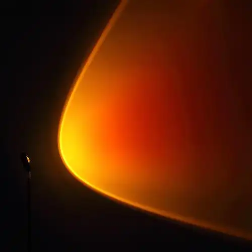 新品日不落夕阳灯网红拍照投影落地灯伸缩可调节迷你落日黄昏背景