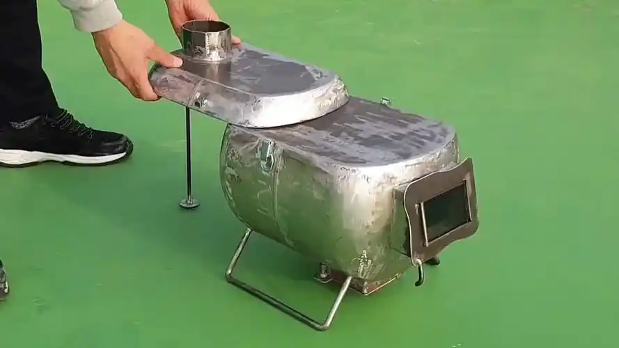 用废弃的煤气罐改造火炉真是天才发明非专业人士请勿模仿