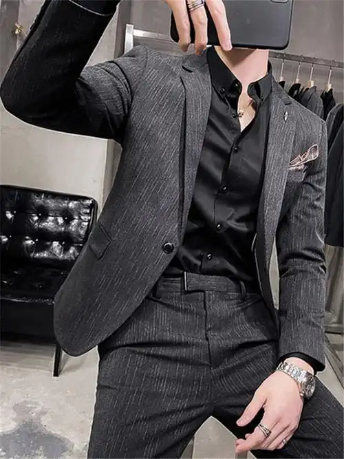 雅戈尔西服套装男_雅戈尔新款潮高级感炸街西装男春秋季商务休闲西服