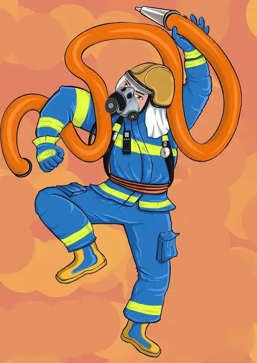 消防员最美逆行者守护神