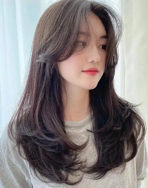 气垫造型烫韩式纹理烫中长发606060