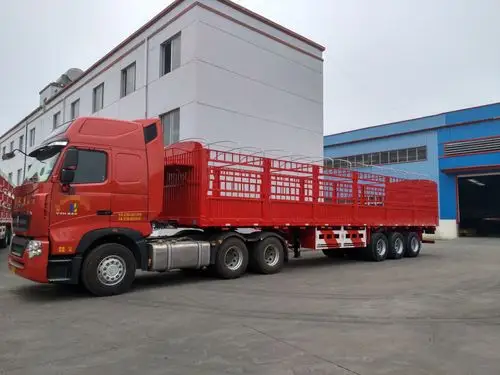 13米直梁仓栏半挂车_13米直梁仓栅式半挂车--欧阳华俊挂车