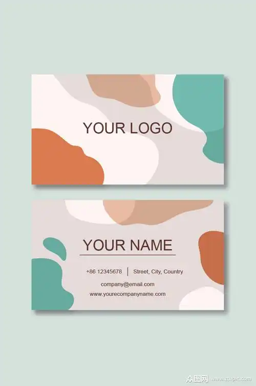 简约几何风创意名片模板下载-编号928781-众图网