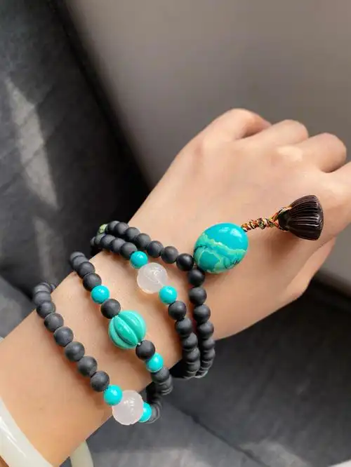 这串药珀好看吗