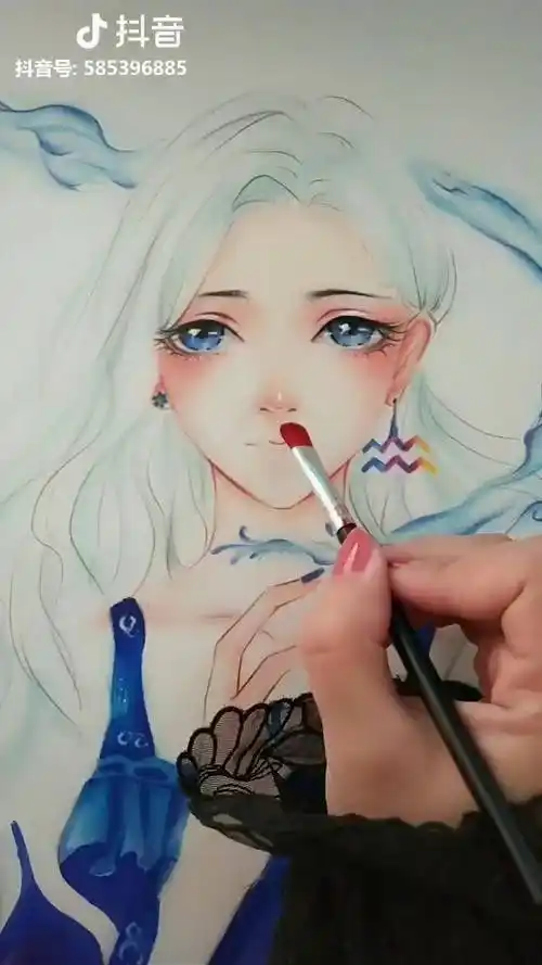 画个嘴巴水瓶座