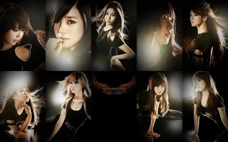 谁帮我把下面少女时代的壁纸上的人物标名. 我有几个不认识