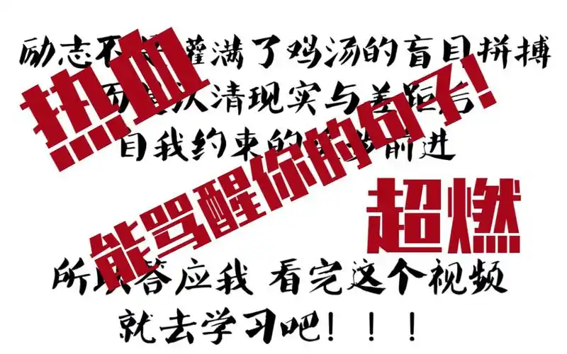你是一个想颓又不能颓的初三高三党让这个视频来骂醒你超燃励志