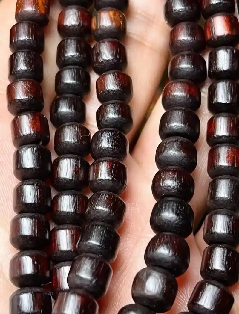 78少见形制老小叶紫檀108.#古珠 #古玩 #文玩 # - 抖音