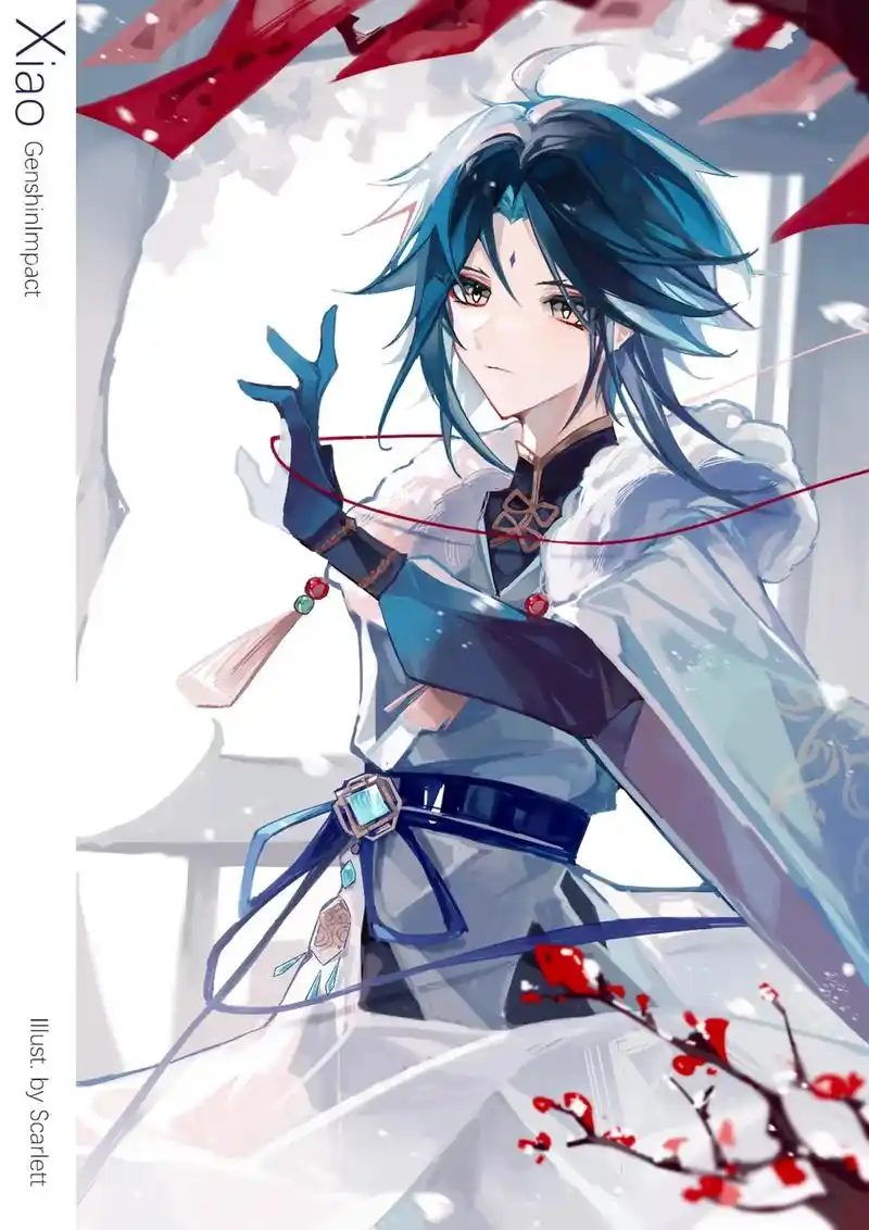 薄樱初绽时 #魈 #原神 @ - 抖音