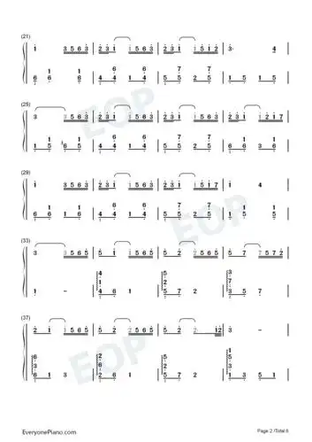 所念皆星河cmj双手简谱预览2