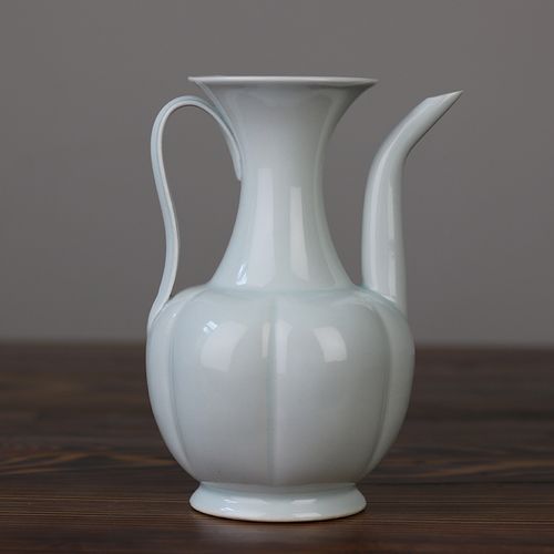 宋代点茶影青釉手执壶汤瓶汤提点陶瓷酒壶斗茶比赛培训茶酒具水注