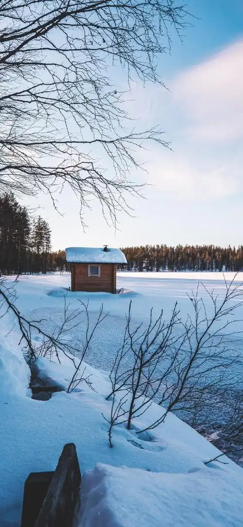 冬日寒冷雪景高清手机壁纸