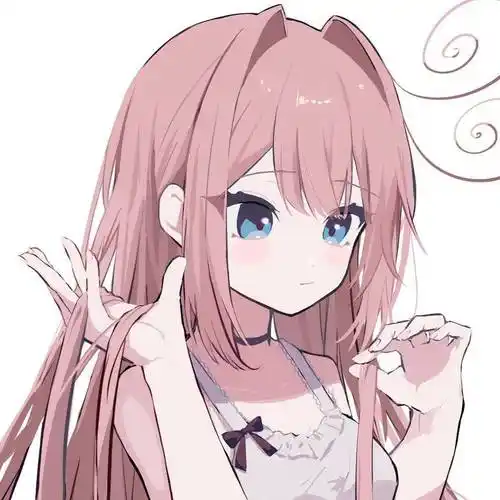 动漫女生头像好看到爆炸的粉毛头像