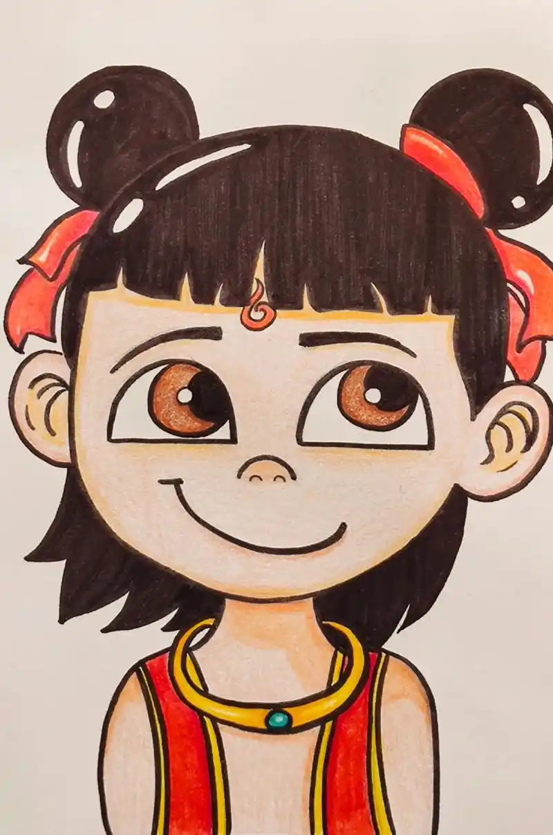 图文热点来了 哪吒之魔童降世#儿童画 #图文来了  - 抖音