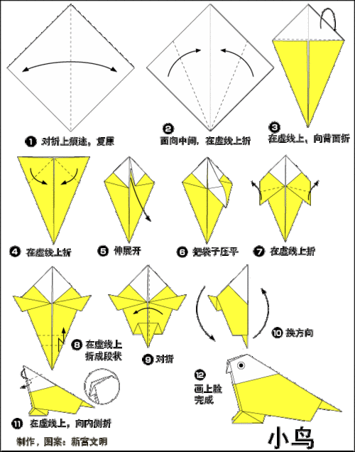 这是一只可以站立的小鸟,制作也很简单,羽毛分为正羽,绒羽和毛羽三种