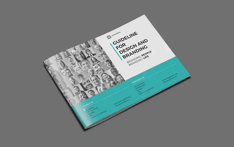 创意横版设计风格企业公司画册排版设计模板brandbrochure