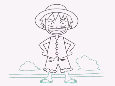 海贼王路飞简笔画