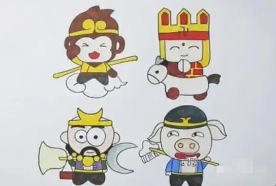 西游记师徒四人简笔画怎么画