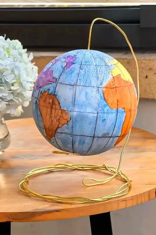 毕业那年手工自制作diy地球仪材料包半成品泡沫圆球初一自制模型底座