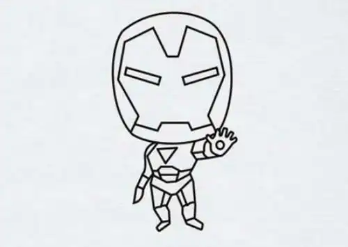 儿童彩色钢铁侠简笔画怎么画q版全身钢铁侠简笔画教学画法