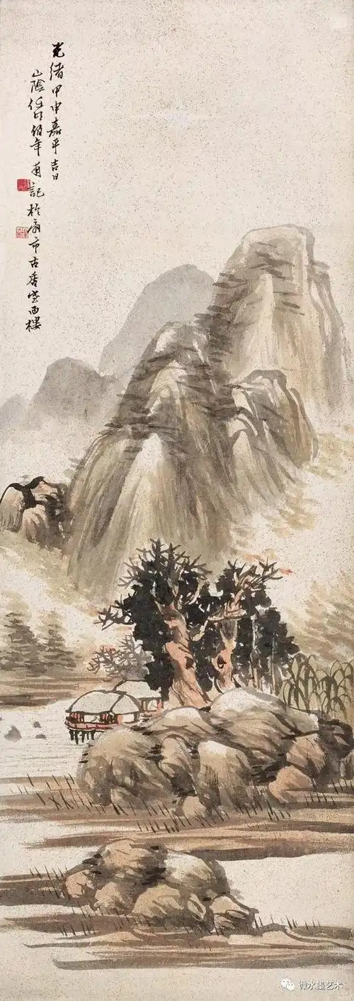 任伯年山水画,罕见