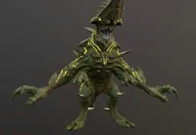 简模升级版-镰刀头 环太平洋  三级怪兽knifehead 科幻 外星怪物