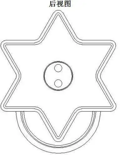 手机指环支架(六芒星)