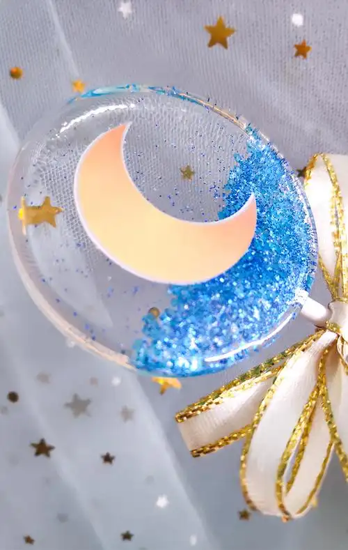 糖派甜心创意水晶星空月亮手工棒棒糖定制少女心棒棒糖