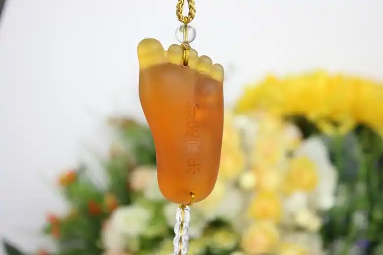 浙江金华树脂知足常乐汽车挂件 脚丫车挂内饰挂件 知足常乐多色[jk