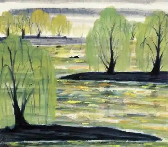 林风眠-油画《春晴》林风眠-油画《仕女图》当代海派艺术家李守白数十