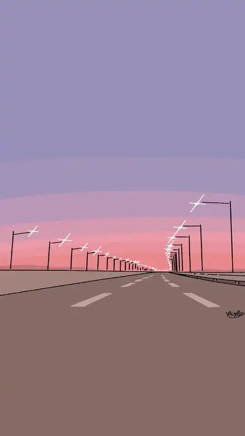 简单小清新插画手机壁纸