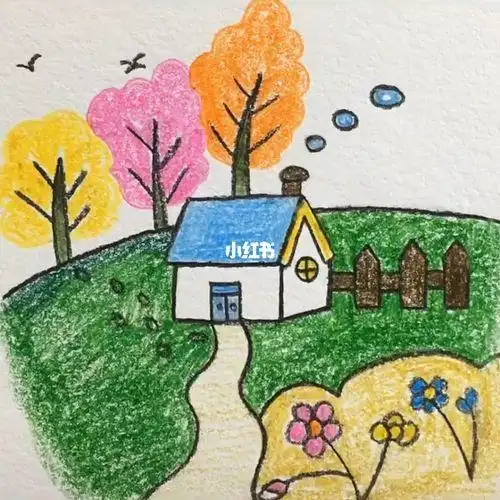 风景画简笔画三年级