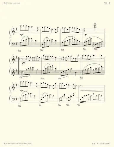 钢琴谱:曲终人散(张宇)