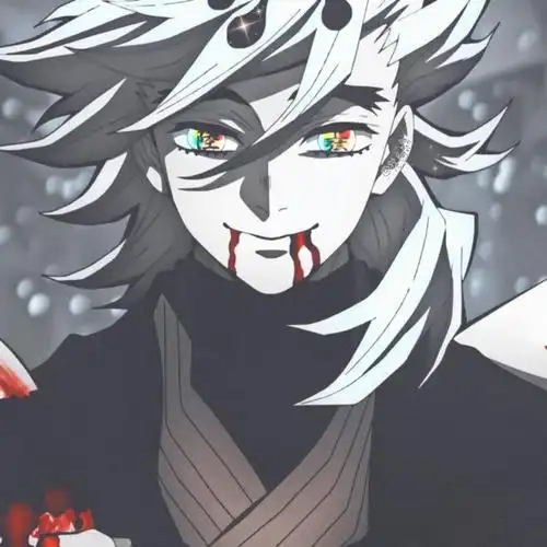 童磨冰之鬼嘴角流血霸气头像,鬼灭之刃 第二季