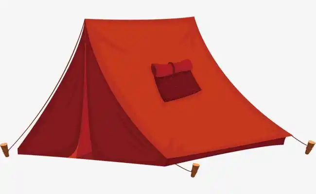 夏令营卡通帐篷矢量图下载