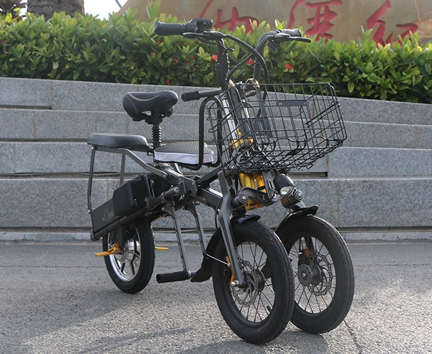 倒三轮自行车,独立悬挂,可折叠的简行代步车