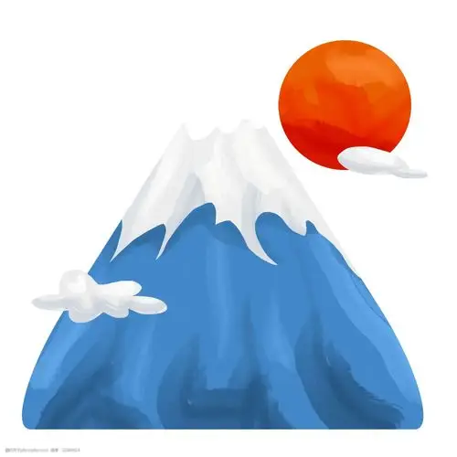 日本富士山的插画图片-图行天下图库
