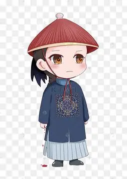 手绘古代官员q版卡通可爱免抠素17