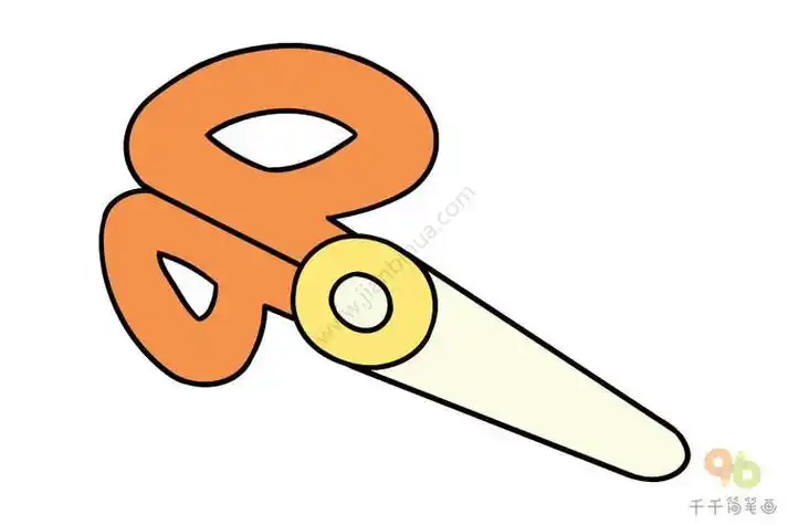 可爱的儿童剪刀简笔画生活用品简笔画