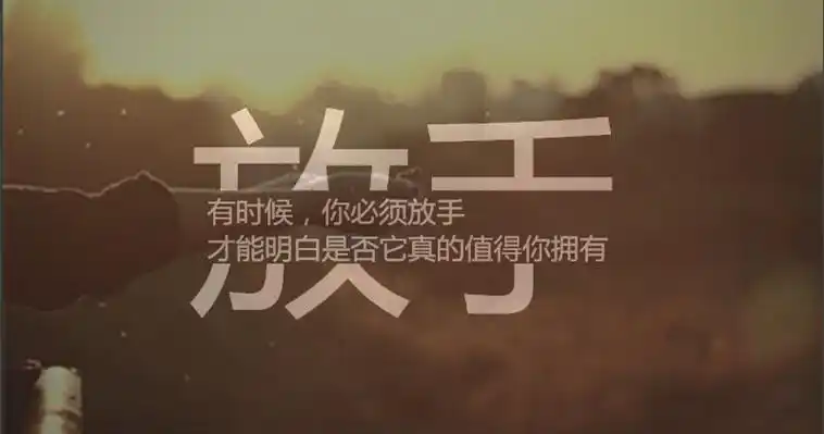 放手有时候你必须放手才能明白是否它真的值得你拥有芯忻原创