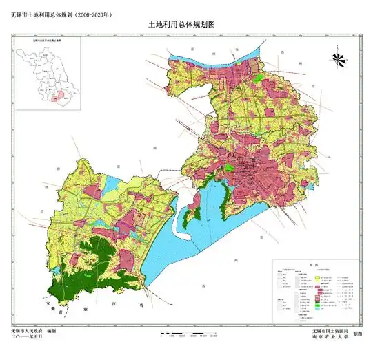 无锡市土地利用总体规划图20062020年