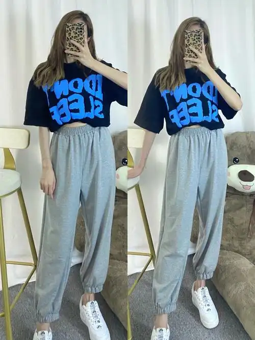 超爱的一条束脚裤穿上超酷